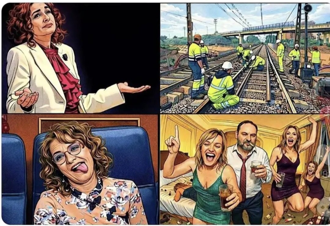 Tus impuestos no iban a las vias, iban a lubricar las noches humedad de Ábalos y Alegría. #PSOECorrupción