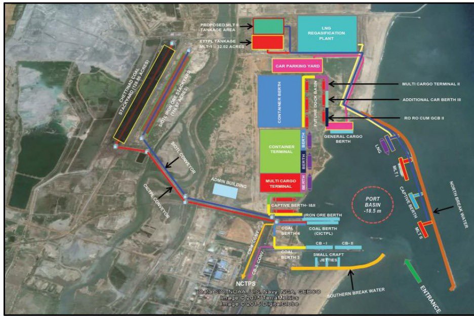 UpdatesChennai's tweet image. Work on Chennai Ennore's Container Terminal expansion in full swing. With a berth length of 330 mtrs, it will further add additional 0.7 Million TEUs when it's done later this year... #Chennai #Port 🏗️🚢