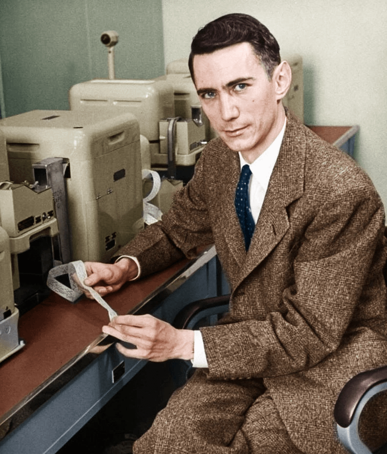 >be Claude Shannon
>born 1916 in Petoskey, Michigan
>dad is a judge, mom is a language teacher
>age 8, build a telegraph system between your house and your friend's
>half a mile of barbed wire fence as the cable
>you're 8

1930s:
>obsessed with puzzles, codes, machines
>anything