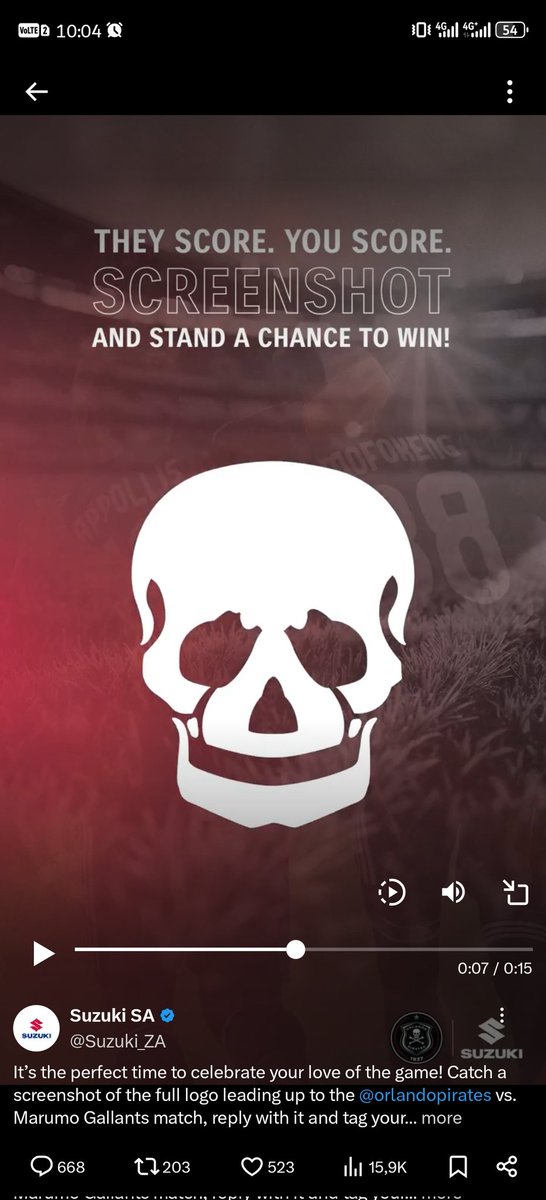 PuleMaseko's tweet photo. @Suzuki_ZA @orlandopirates @tumelo #SuzukiOPLove https://t.co/MavAx3w089