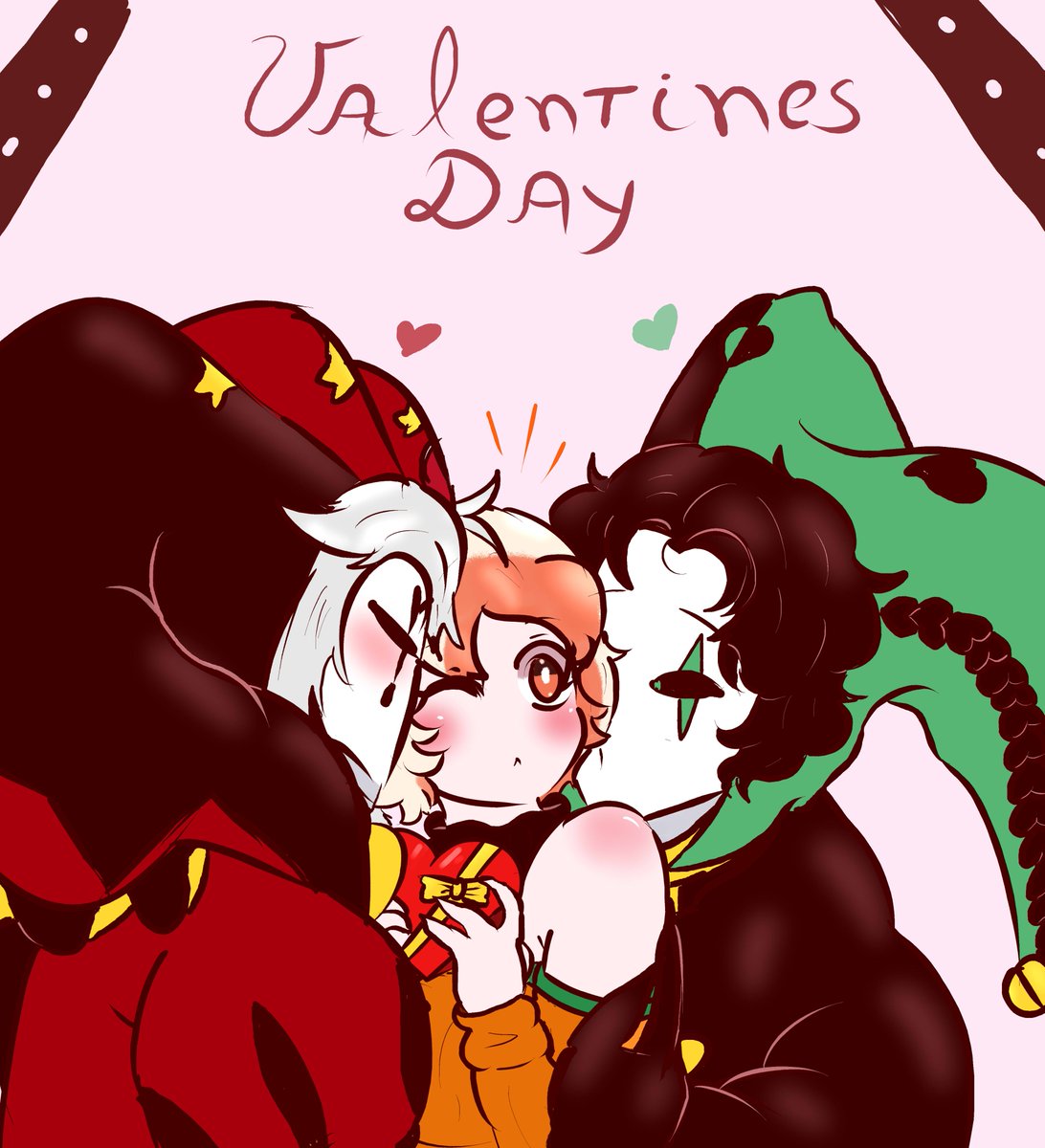 Whom to give the chocolate to~? Harsh choices~ ❤️💚

Happy Valentines day everyone 💘💌✨  

#thefreakcircus #PIERROT  #Harlequin #thefreakcircus #thefreakcircuspierrot #thefreakcircusharlequin #TraumaArt
