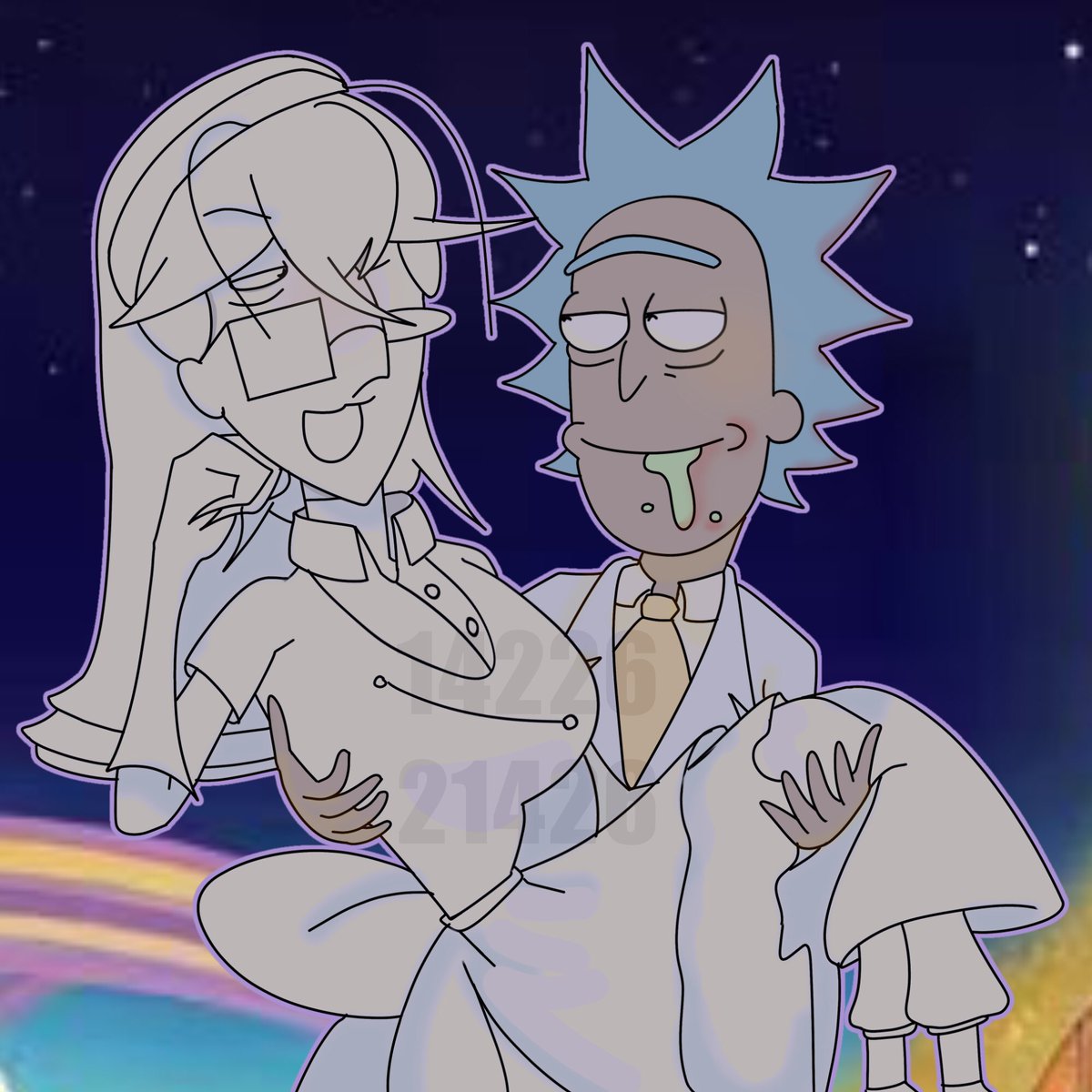 ricksanchezsfav's tweet photo. happy marriage, and valentines! #stringyscience lasted a year (for now) 💭 https://t.co/HGesszfT12