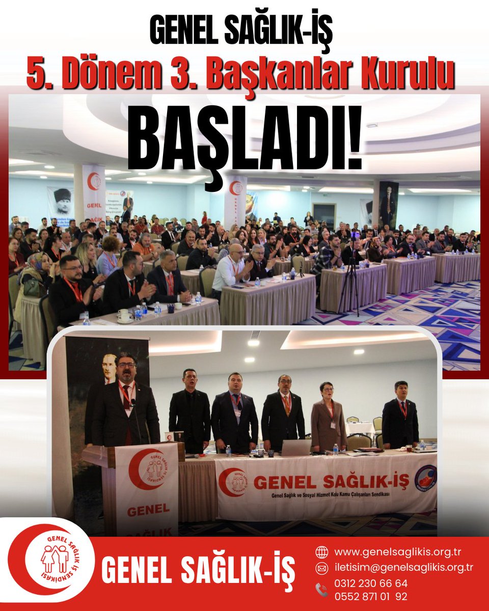 5. DÖNEM 3. BAŞKANLAR KURULUMUZ BAŞLADI

Genel Sağlık-İş Sendikası’nın 5. Dönem 3. Başkanlar Kurulumuz başlamıştır. Sendikamızın örgütsel gücünü daha da pekiştirmek, yürütülen çalışmaları değerlendirmek ve önümüzdeki döneme ilişkin hedefleri belirlemek amacıyla gerçekleştirilen