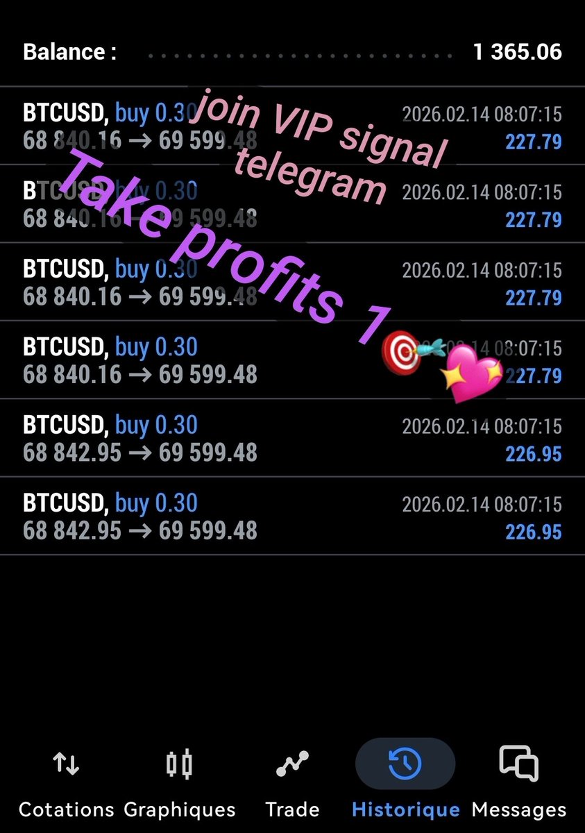 Trendlinetra's tweet photo. BTCUSD bitcoin
Take profits 1 now 🎯🎯💙
💢Join VIP signal group telegram
💢2 to 4 signals per day 
💢Contact me on Telegram:..
👇👇
https://t.co/tfROQQY1Tw

#XAUUSD #trading  #gold  #market #signaltrading  #forex https://t.co/tG3o40Yxfg
