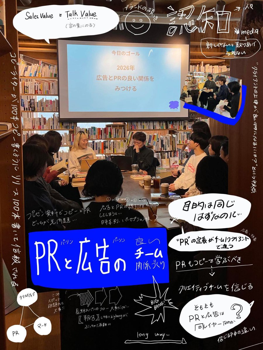 PRの仲間たちと『ブランドは広告でつくれない』を読みました。30年前にPRが広告より後回しにされたり誤解されてる状況に、大きな憤りをもって描かれていた強烈な本。変わった部分もあるけど変わらない絶望的な共感も多くて。PRと広告のいい関係、いいチームづくりを日々追求していかねば、です。