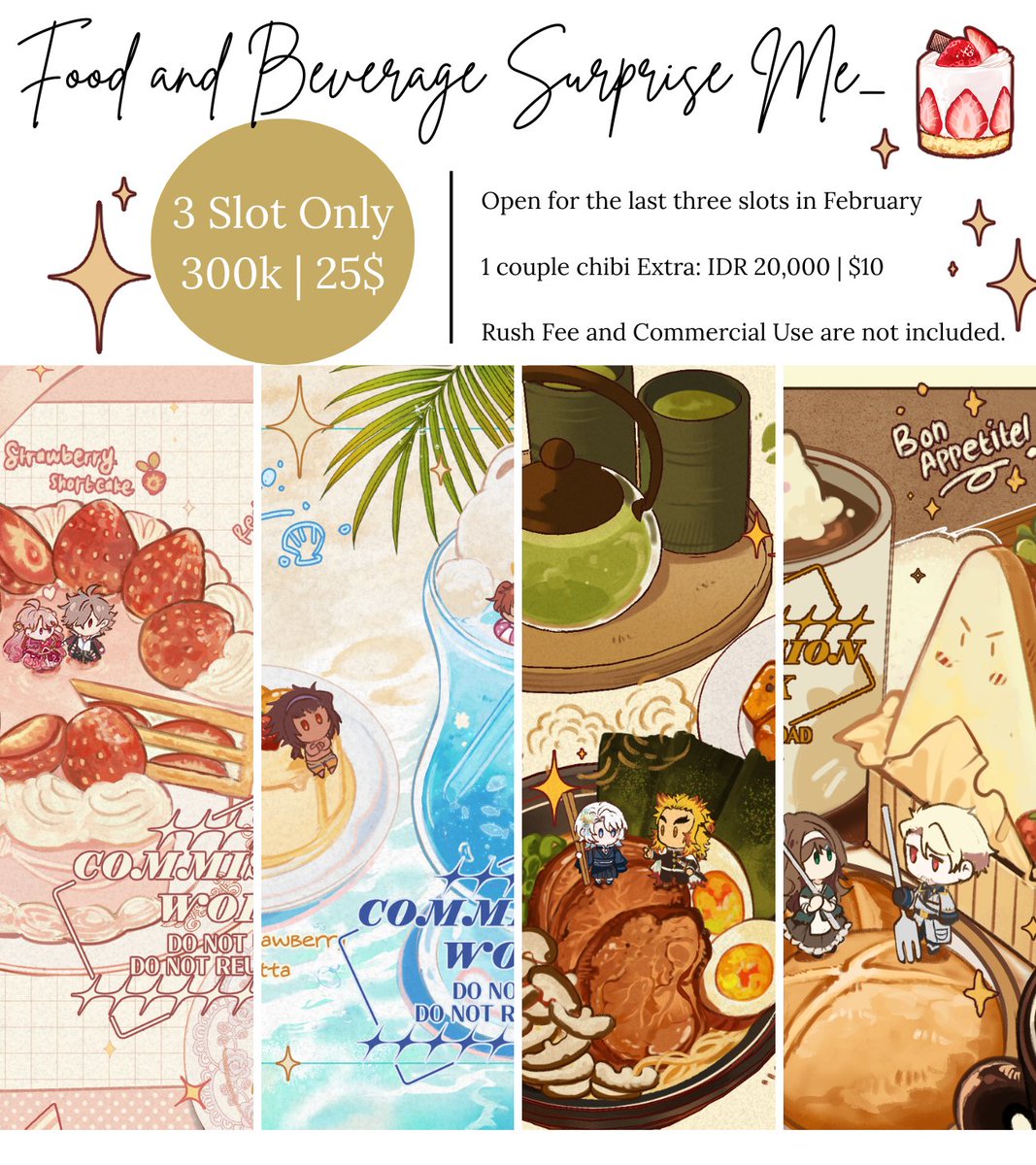 yuzuyukihira's tweet photo. RTs and likes are greatly appreciated! 

Hello, I'm opening commissions for the February F&amp;B slot for the final batch. 
3 slots available | 

Accept Local 🇮🇩 and Global 🌎 
You can DM me for booked the slot |  

#commissionsopen #Commission #CommissionsArt https://t.co/SHrjk2CACm