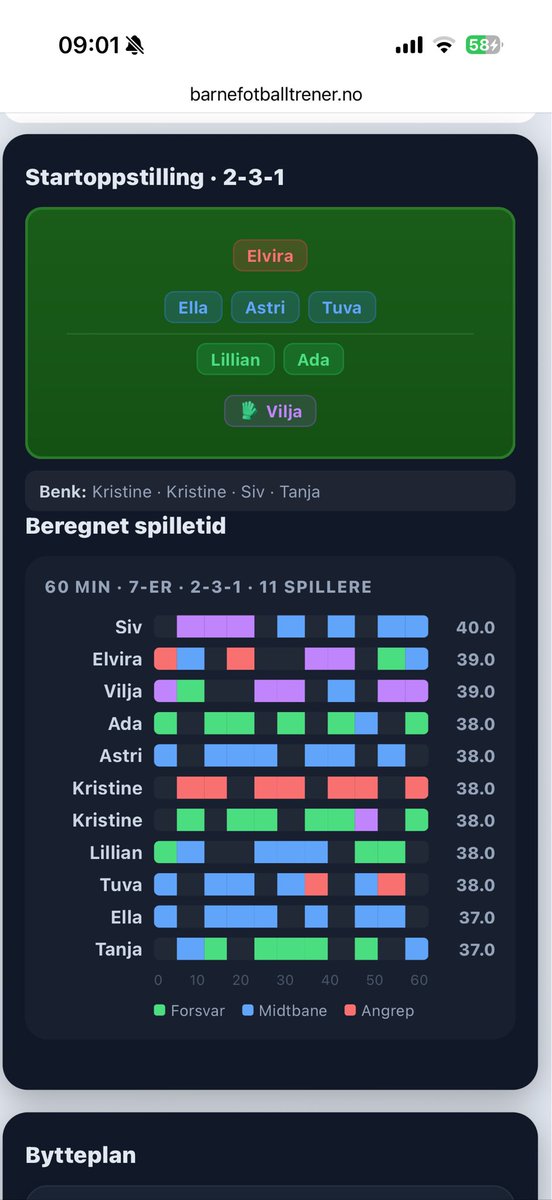 Barnefotball3nr's tweet photo. Den nye kampdag-funksjonen er på plass! 

Velg foretrukne posisjoner for dine spillere, få et ryddig og godt oppsett og bytteplan 🔥
#Barnefotball #Fotball https://t.co/6rr5IKlfBg