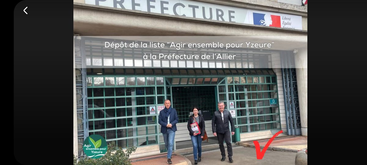 Liste déposée à la préfecture : ✔
Extrait de mon casier judiciaire : ✔
La #probité d'un candidat au poste de maire doit être exemplaire.
#agirEnsemblePourYzeure  
<a href="/lamontagne_fr/">La Montagne</a>