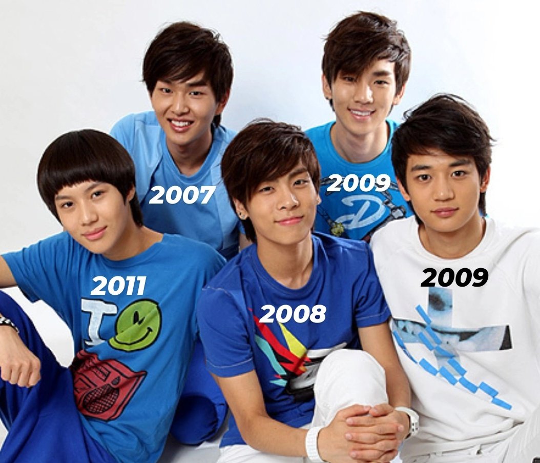 shinypoets's tweet image. shinee birth years if they debuted this year &amp;lt;\3