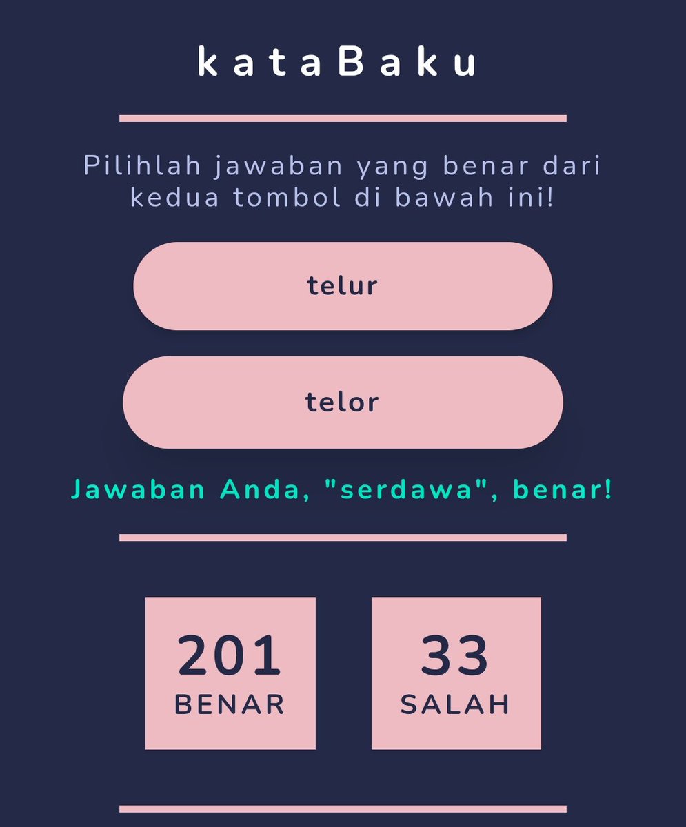 Oke lah ya, ga sebanyak kemarin salahnya 😭