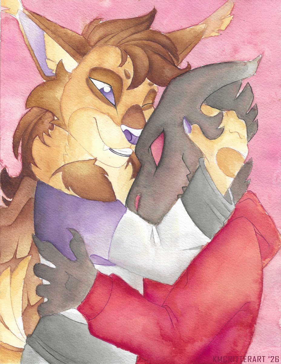 A Valentines gift for Smallz via trade with Safari, I really enjoyed working on this one, watercolor is underrated. Hope you have a lovely Valentine’s Day you two!!