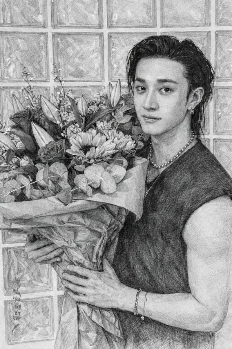 BMaikoD's tweet image. Happy Valentine's Day 🫶
("I guess I went to art school just to draw Bang Chan.")))) 

#BangChan #StrayKids