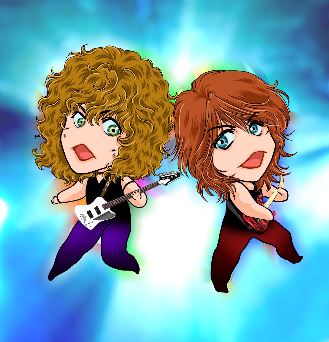 yamicoX835's tweet photo. そしてBANさんを描いていた筈なのに、何故か隣にギタリストRUDEEまで描いてしまったですよ😂🤣🥰✨
(何だかペアで描きたくなる☺💦)
#BAN #RUDEE https://t.co/4iYEgFGzCe