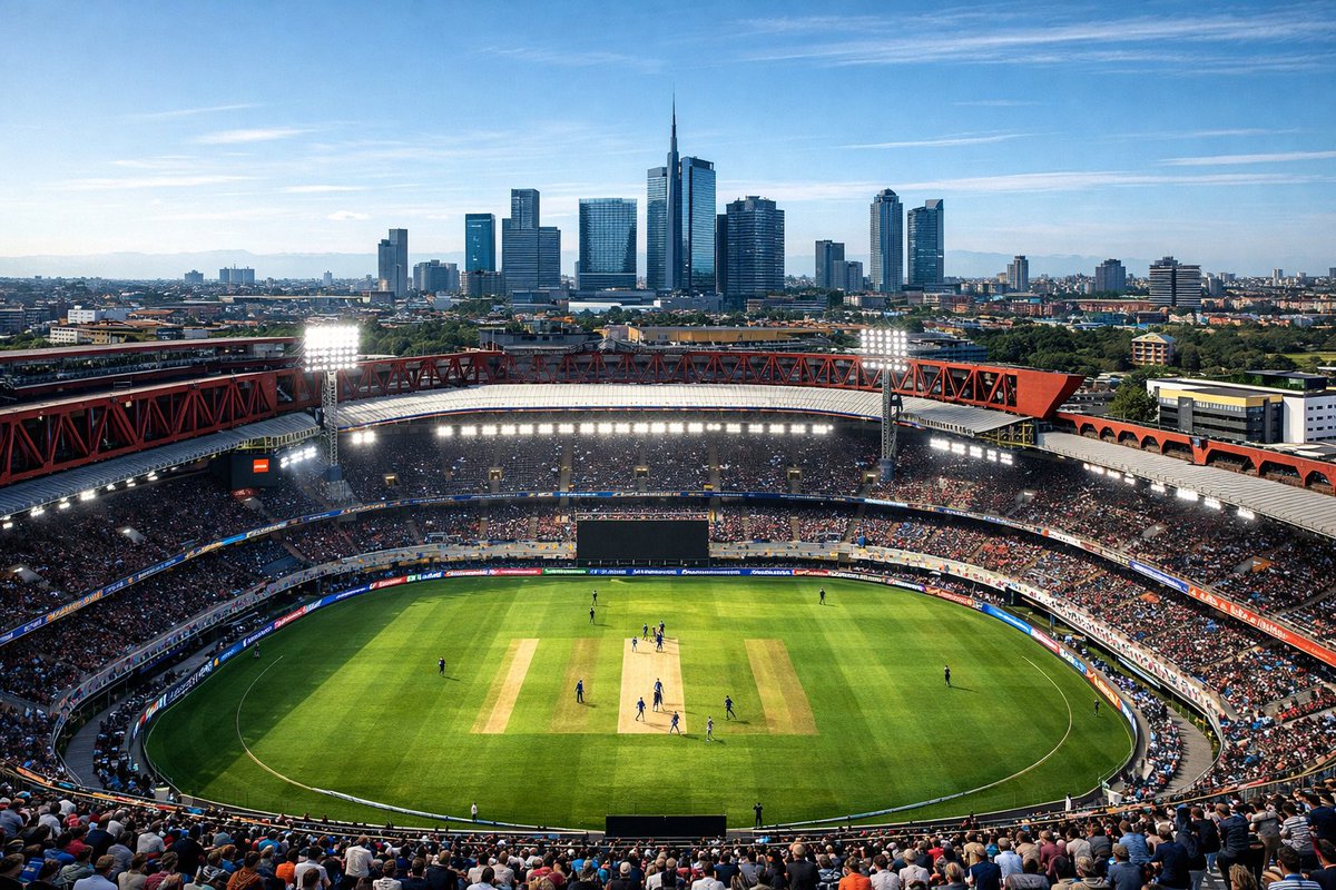 Yes we know,  it’s just the start,  Italy’s win over Nepal but imagine this, T20 World Cup 2032 or 2034 in Rome, Milan.
Cricket under the Colosseum skies. Opera before anthems. 
Imagine the final:
Italy vs Australia or India vs Italy. In Rome.
Under floodlights? 🇮🇹✨ 😍