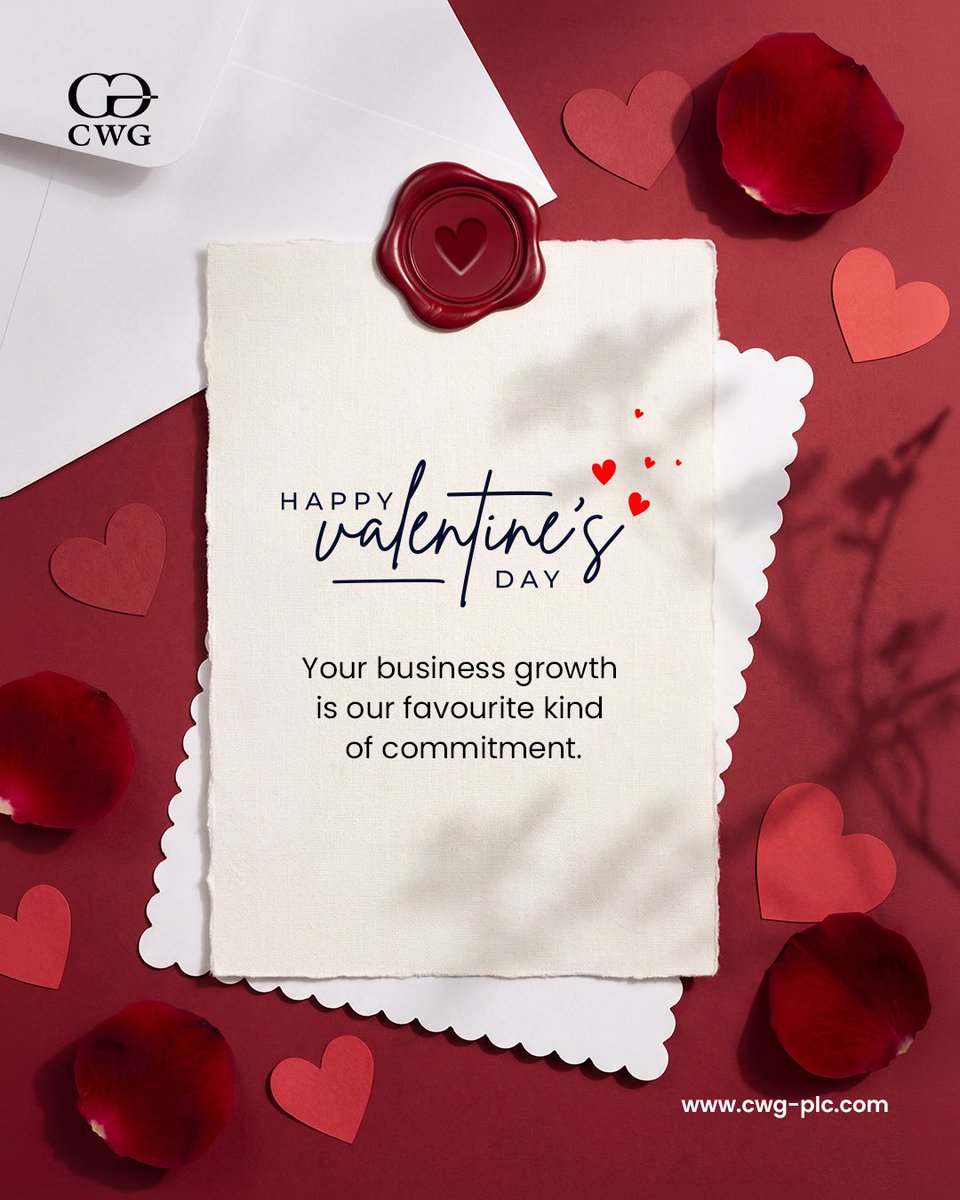 CWGAfrica's tweet photo. Love is about showing up consistently, and so is enterprise technology.

Your business growth is our favorite kind of commitment.

Happy Valentine’s Day from all of us at CWG Plc. 

#cwgplc #happyvalentinesday #technology https://t.co/H7cHQt6FZp