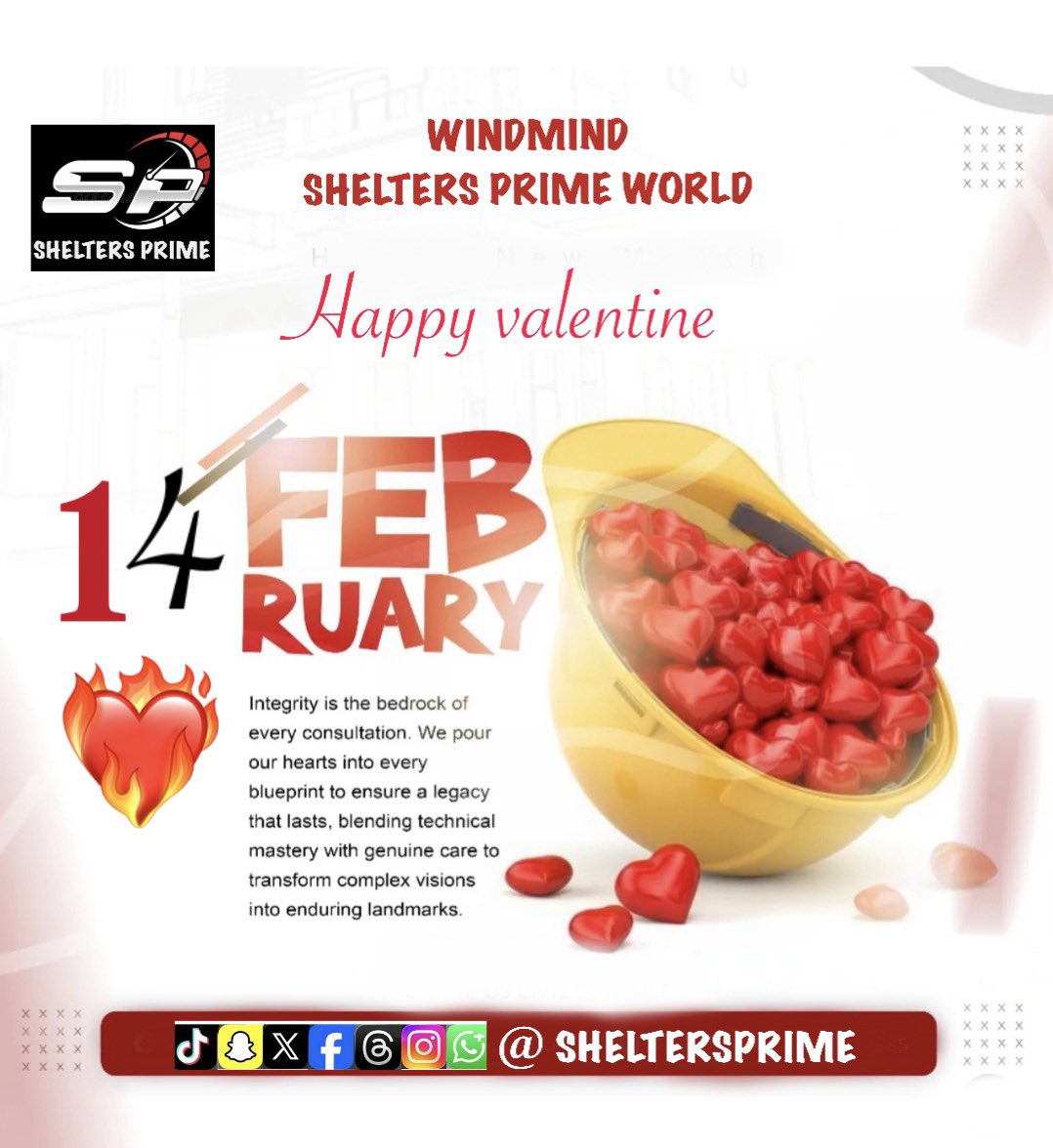 SHELTERSPRIME1's tweet photo. IT’S A DAY TO LOVE &amp; BE LOVED.
   we celebrate you’ll on this lovers day, and we’re using this medium to say HAPPY VAL❤️‍🔥❤️‍🔥❤️‍🔥❤️‍🔥❤️‍🔥❤️‍🔥❤️‍🔥❤️‍🔥❤️‍🔥❤️‍🔥❤️‍🔥❤️‍🔥
from the stable of 
  *WINDMIND SHELTERS PRIME WORLD*  
  *_shelter for living, Home for all_* https://t.co/5CBJ5tRVxH