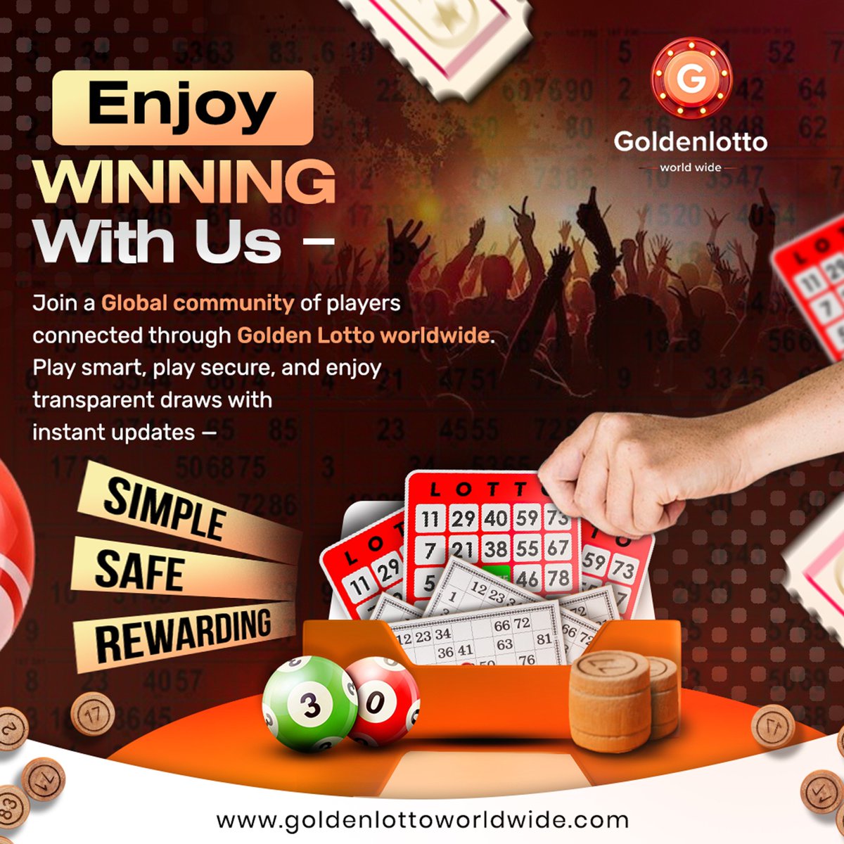 Golden_lotto_'s tweet photo. Winning, made simple. Secure. Global. ๐โจ
Join a trusted worldwide lottery community where transparency meets excitement and every draw delivers real possibilities. ๐ฏ๐
๐ https://t.co/ou0reNoatm
#GoldenLottoWorldwide #GlobalWinning #PlayWithConfidence #SmartLottery https://t.co/BHw9NEi4KA