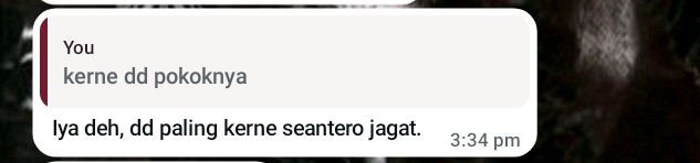 aku udah berhasil bikin pacarku pake kosakata kerne tsb