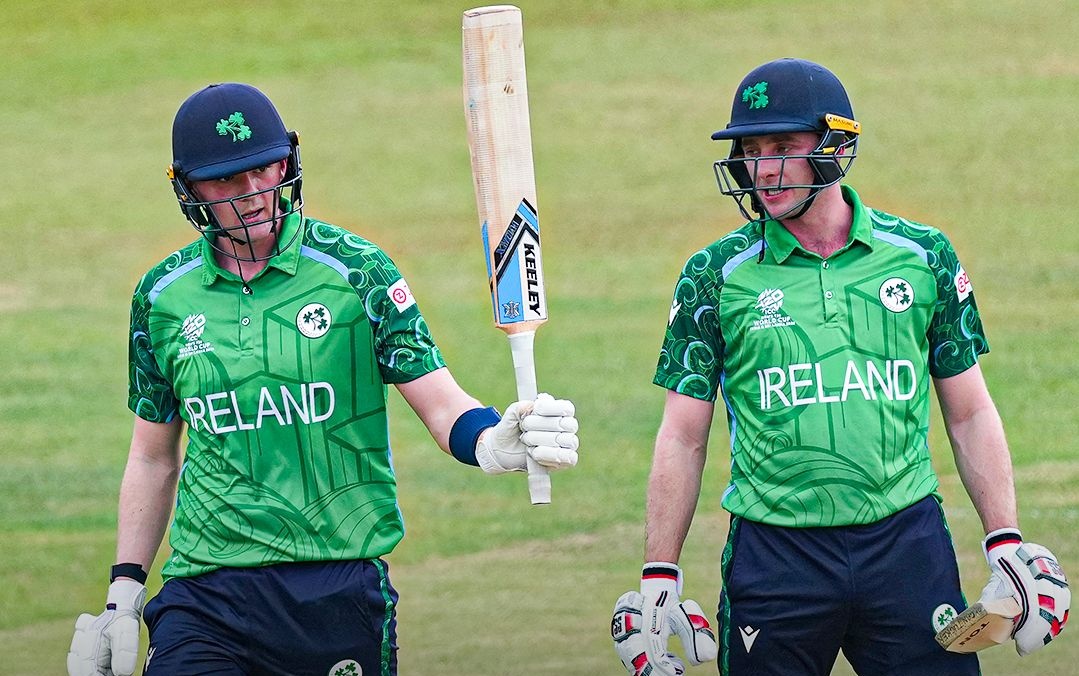 Today's Ireland scorecard against Oman :
First 10 overs - 79/4.
Last 10 overs - 156/1.

- Lorcan Tucker 94*
- Gareth Delany 56
- George Dockrell 35*

#IrevsOman #IREvOMN  #T20WorldCup2026
