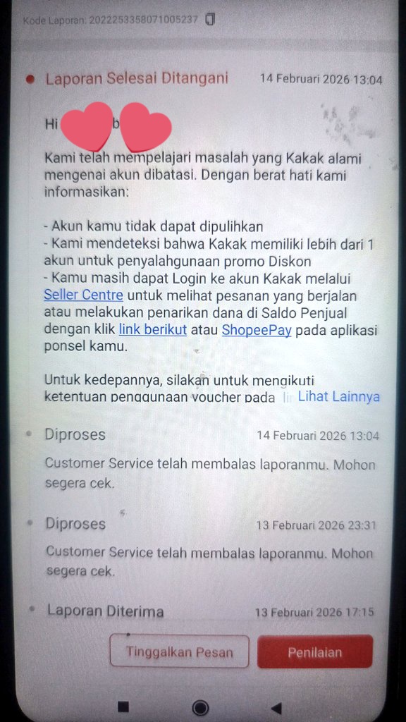 MisRena_'s tweet photo. @chippiee_store Aku udah chat &amp; telp kak. Lalu disuruh nunggu. Tapi saat update laporan, jawaban template. https://t.co/9qY0sccRaM
