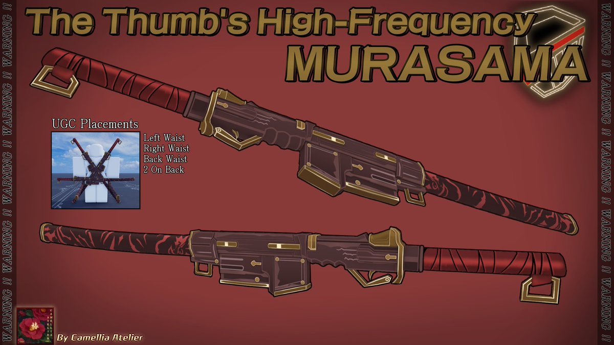 ralsboo's tweet photo. Based of Concept by @R1ng041 
--
The Thumb's HF Murasama Roblox UGC!
--
Contains 5 Variants for customizability.
--
Items In Camellia Atelier!
--
#LimbusCompany #Limbus_Company #LeiHeng #thumbtwt https://t.co/S9G9Vn1p2n
