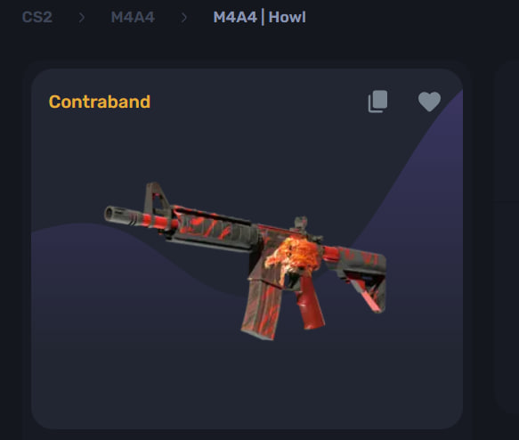 M4A4 | Howl
The only skin that was officially reclassified as Contraband - write to someone unique for you this Valentine’s Day!