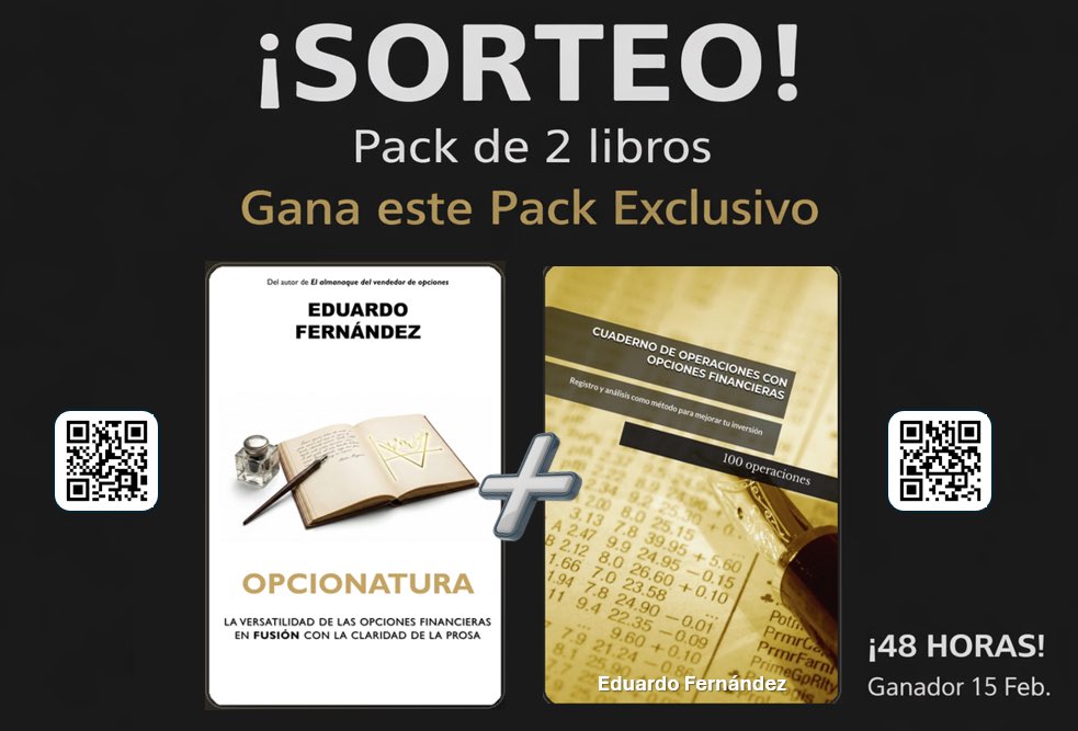 PutsyCalls's tweet image. 🚨 SORTEO EXPRESS 24h !! 🎁

He regalado siempre muchos libros para sortear y nunca había hecho uno yo directamente… así que me hace ilusión ☺️lanzar este:

📚 PACK de 2 de mis LIBROS 📚

BASES 👇🏻

❤️ like + 🔄 RT + comenta: OPCIONES

15/02 (18:00h) ganador, suerte a todos !!
.