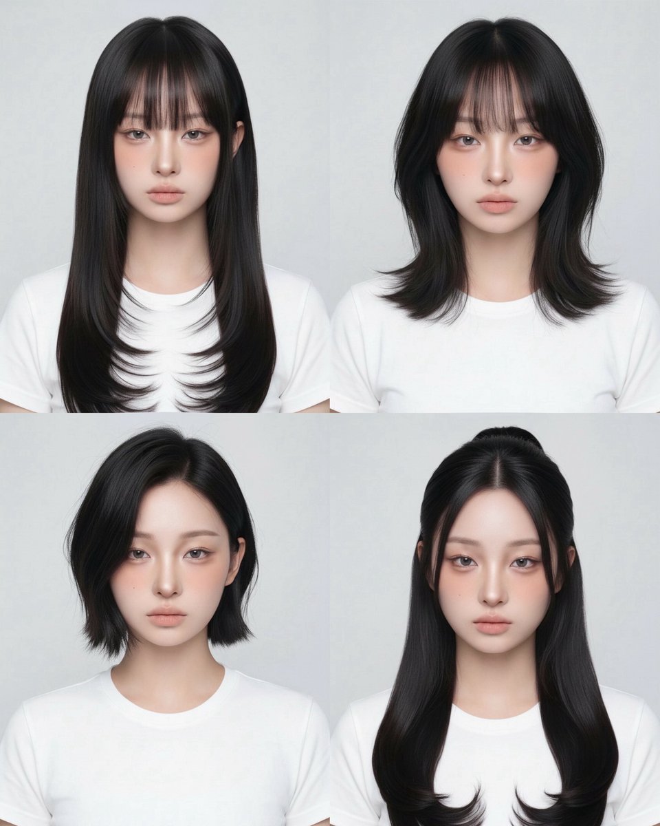 이건 본문 속 헤어 진단 받은 결과물들!!
확실히 레이어드 종류가 광대쪽 여백 커버하기에는 좋은 듯 해요

종류도 추구미에 따라 8개나 추천해주니까
이거 들고 묭실 가서 그대로 해달라고 하면 될듯 ㅎㅋ