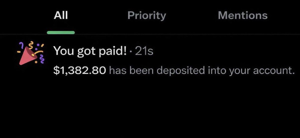I dreamt about it and here it is!…I can’t believe my eyes 🥹😭…This is a huge X payout🥹

Thank you X and Elon!