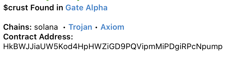 $crust now listed on <a href="/GateAlphaHQ/">Gate Alpha</a>