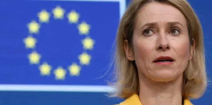 AxelThill's tweet photo. Without mentioning the #EU by name, @SecRubio  said the expectation of global liberal democracy, the delegation of sovereignty, “was a foolish idea that ignored both human nature and it ignored the lessons of over 5,000 years of recorded human history, and it has cost us dearly.” @kajakallas was not pleased...