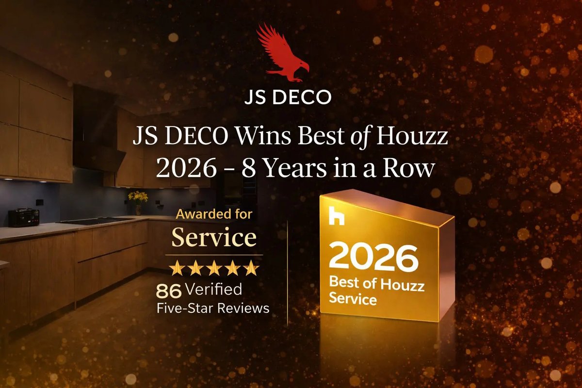 This marks our 8th consecutive year receiving this recognition.

And it’s built on something that matters most:
86 five-star reviews from real clients.

@houzzuk <a href="/houzzpro/">Houzz Pro</a> #BestofHouzz2026 #BestofHouzz #SaaS #BespokeKitchen

jsdeco.co.uk/js-deco-wins-b…