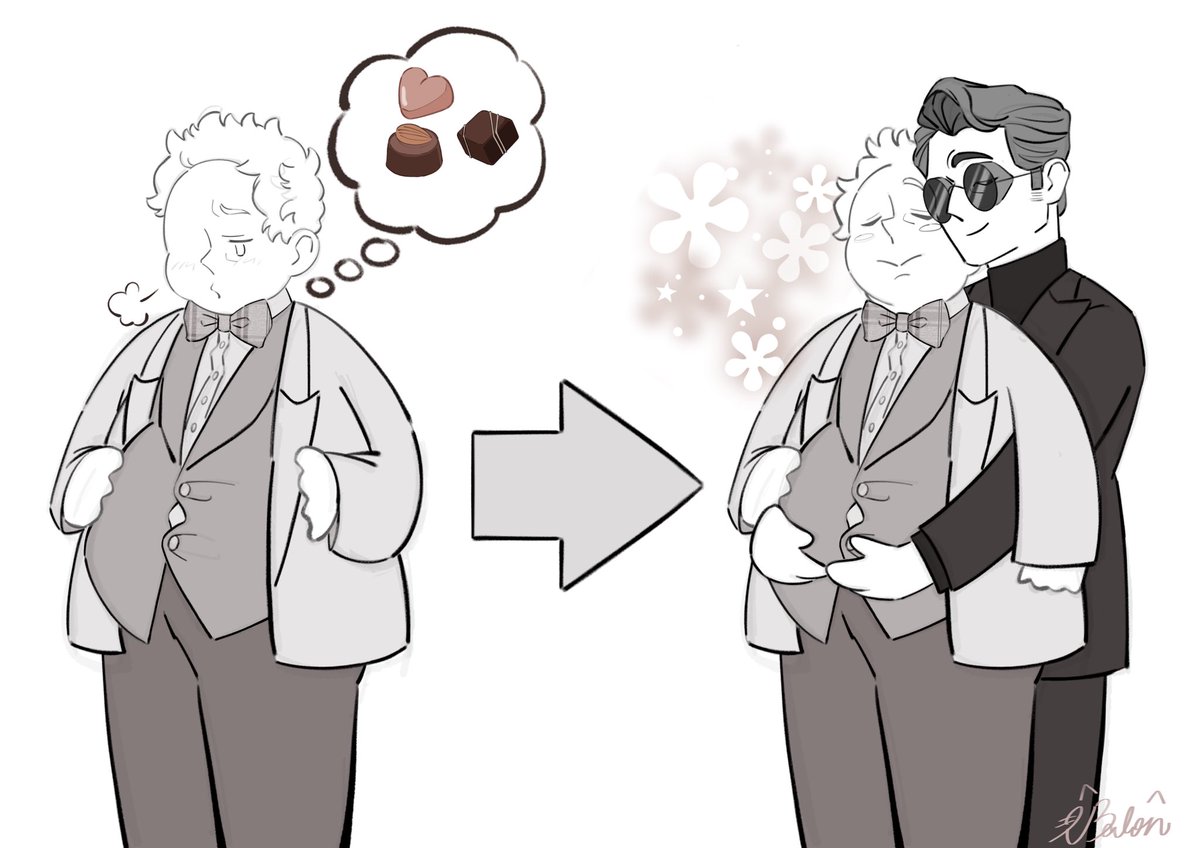 ハッピーバレンタインでした
#GoodOmensFanArt