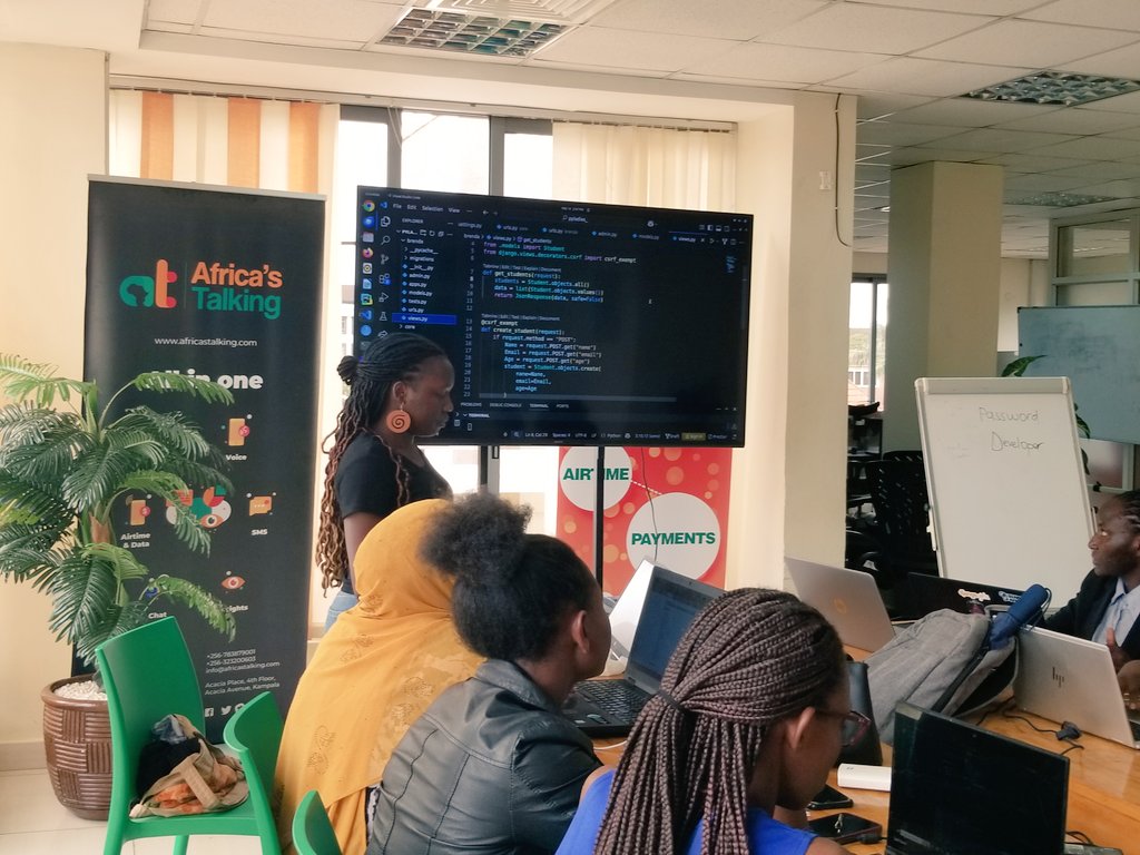 slugada's tweet photo. Excited to have Brenda facilitating the first session of 2026 with @pyladieskla family on Python Web Fundamentals at @Africastalking. This means;
- Learning how the web works with Python
- Connect with a supportive tech community
- Build confidence to start your own web projects https://t.co/tSM6bp7ro6