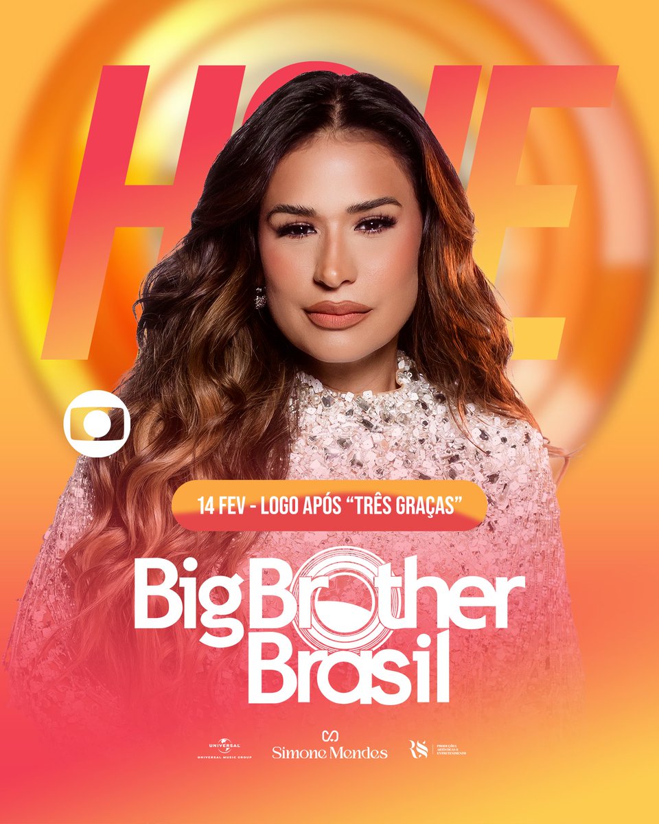 SimoneMendes's tweet photo. Hoje vou estar no @bbb, não percam, hein? ✨ https://t.co/7nYELavKvC
