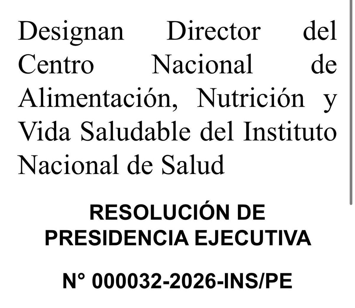 JessicaHuaman_'s tweet photo. Presidente @josejeriore, desplazar a un nutricionista de la dirección del Centro Nacional de Alimentación, Nutrición y Vida Saludable para poner a un médico no es un cambio neutro.

Esta instancia especializada en Alimentación y Nutrición, requiere una dirección nutricionista para formular lineamientos, normas y documentos técnicos especializados. No es un cargo administrativo cualquiera: es conducción técnica.

¿Se está debilitando deliberadamente la rectoría en nutrición?