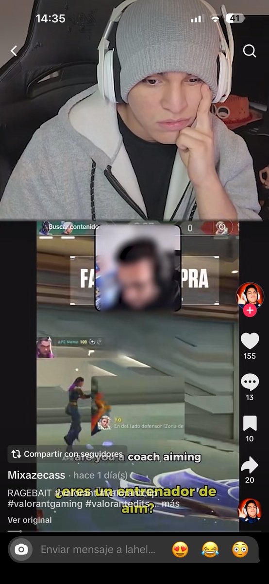 Me intentan funar por una partida en la cual “bromeo” con mi equipo que la reyna es aim coach porque me dice que he disparado mal (despues de fallar todas las balas, como si yo no lo supiera)
Todo el equipo son risas y buen rollo y lo tachan como tóxico 🤡

El tiktok original es