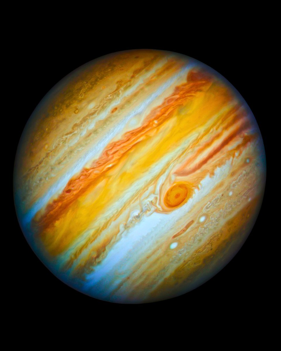 stellarwear01's tweet photo. Jupiter doesn't do anything small.
One year on Jupiter lasts about 11.86 Earth years.
Life is chilly, with an average temperature of -234°F.
A day on Jupiter flies by in less than 10 hours!
#SpaceFacts #Jupiter #Astronomy #ScienceLover #SolarSystem #GasGiant https://t.co/hBrwNoSeUW
