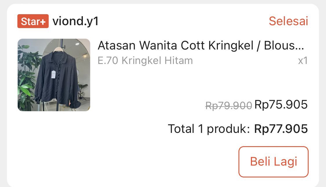 wts atasan kemeja hitam 20rb bisa oren