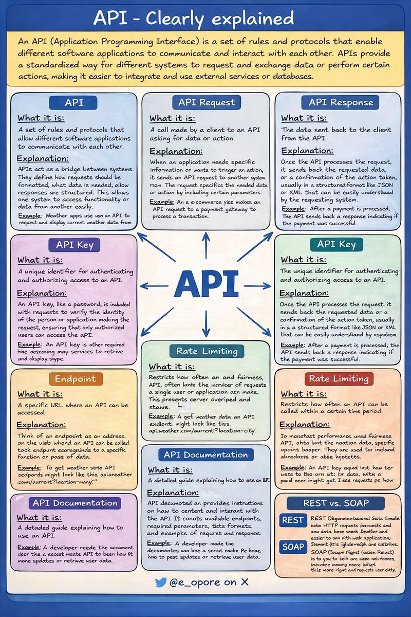 e_opore's tweet photo. API - Clearly Explained in 2 min.

Grab the API Mastery Ebook; https://t.co/NDhPt2nklK