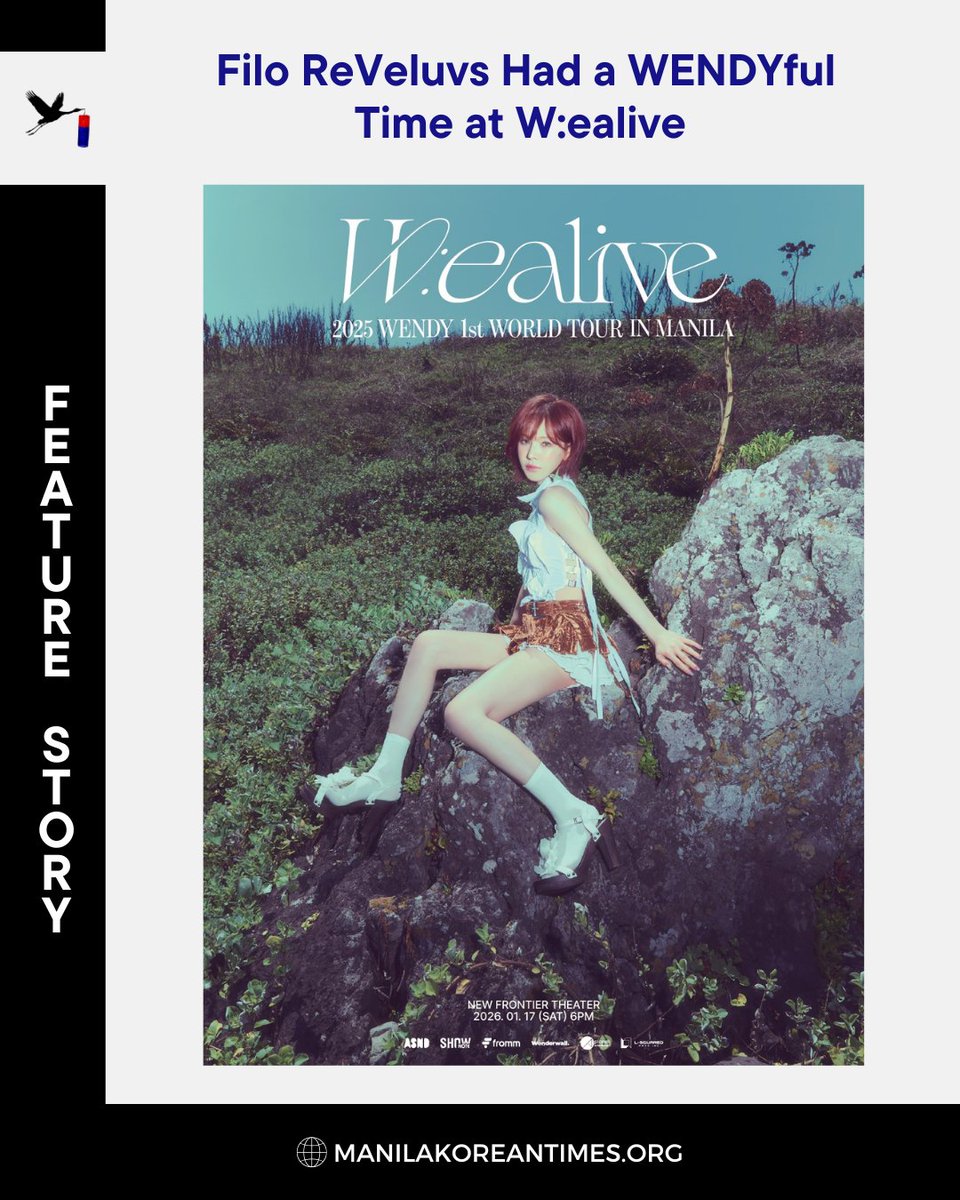 Happy Monthsary, ReVeluvs! 
It’s (almost) been a month since Wendy performed for her “best friends” at the New Frontier Theater during her W:ealive stop in Manila. 

Relive the moment here: manilakoreantimes.com/2026/02/09/fil…

Special thanks to <a href="/LSquaredProdPH/">L-Squared Productions PH</a> and <a href="/FangirlAsia/">FangirlAsia</a> :)