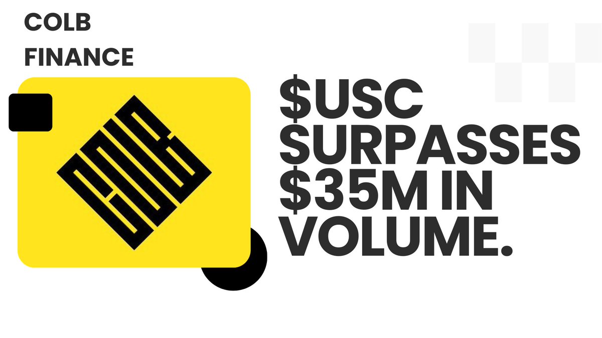 I_V_115's tweet photo. $USC has now surpassed $35M in transaction volume.

For @ColbFinance, this isn’t just a number - it shows growing usage of a stable settlement layer designed for real-world assets. https://t.co/HJQY8eklUZ