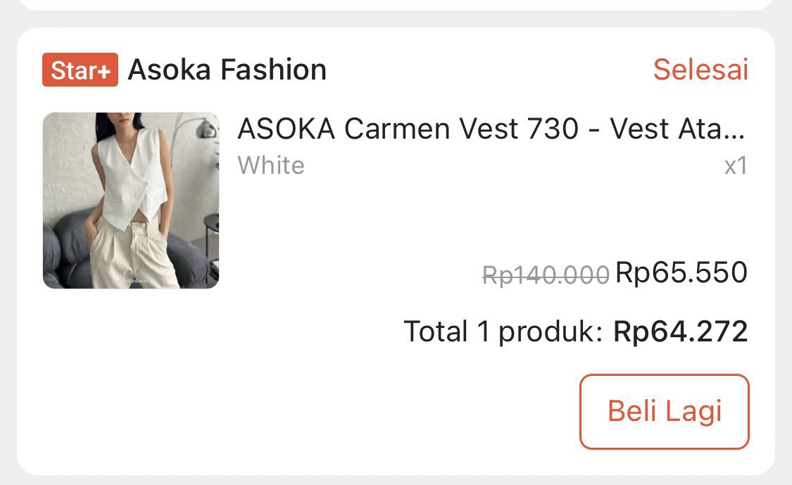 wts atasan vest putih 30rb bisa oren