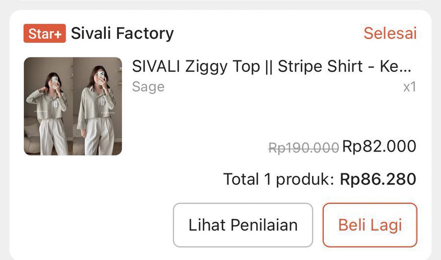 wts atasan kemeja stripe 50rb bisa oren