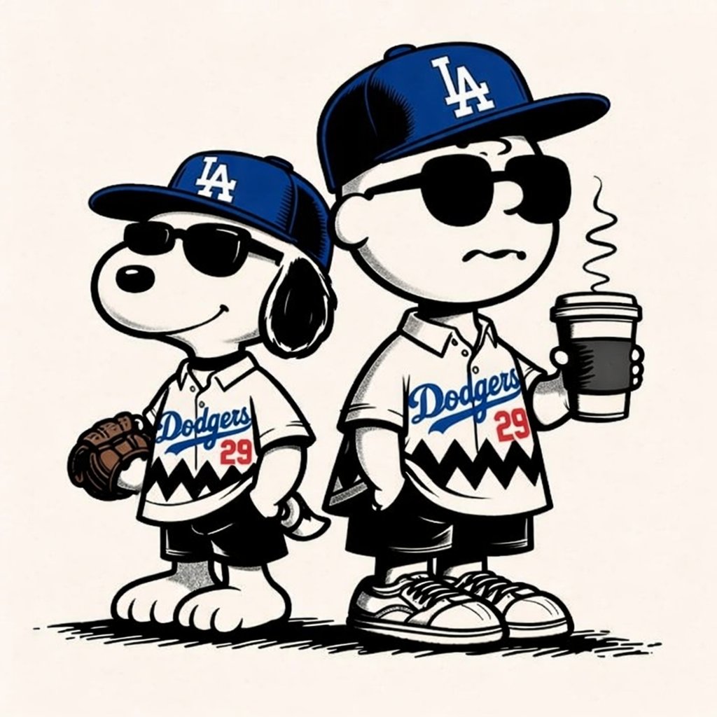 Charlie brown &amp; snoopy dodgers 💙