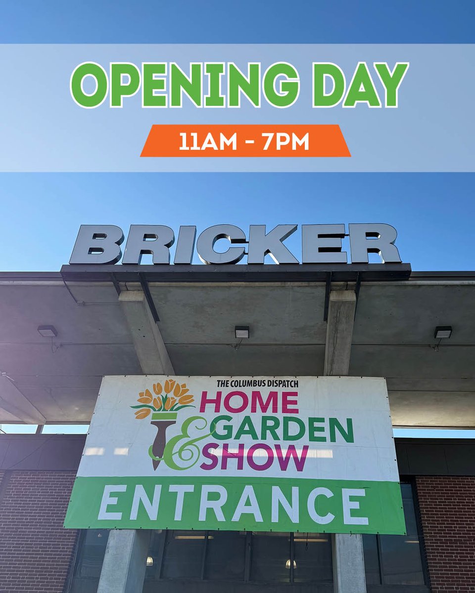 Opening Day is HERE! 🌿

Spring inspiration is waiting inside the 70th Central Ohio Home &amp; Garden Show, presented by Ohio Mulch.

🎟️ $10 online | $15 at the door
🕙 11 AM–7 PM
📍 Ohio Expo Center

Event and ticket info: bit.ly/47W2OHQ
