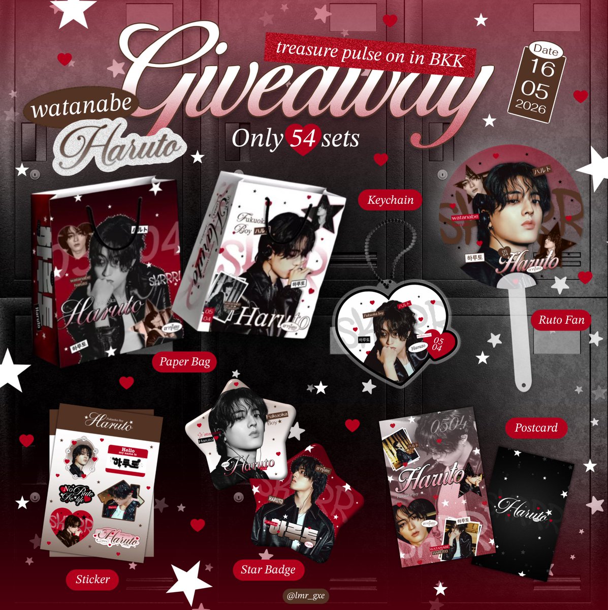 pls kindly rt  🤟🏽

★ haruto set 54 set
★ official photocard 99 ea (random member)

★ 16/05/2026 
★ national stadium🏟️
★ time TBA

rt &amp; show this tweet 

#TREASURE_PULSE_ON_IN_BKK 
 #PULSE_ON_IN_BANGKOK