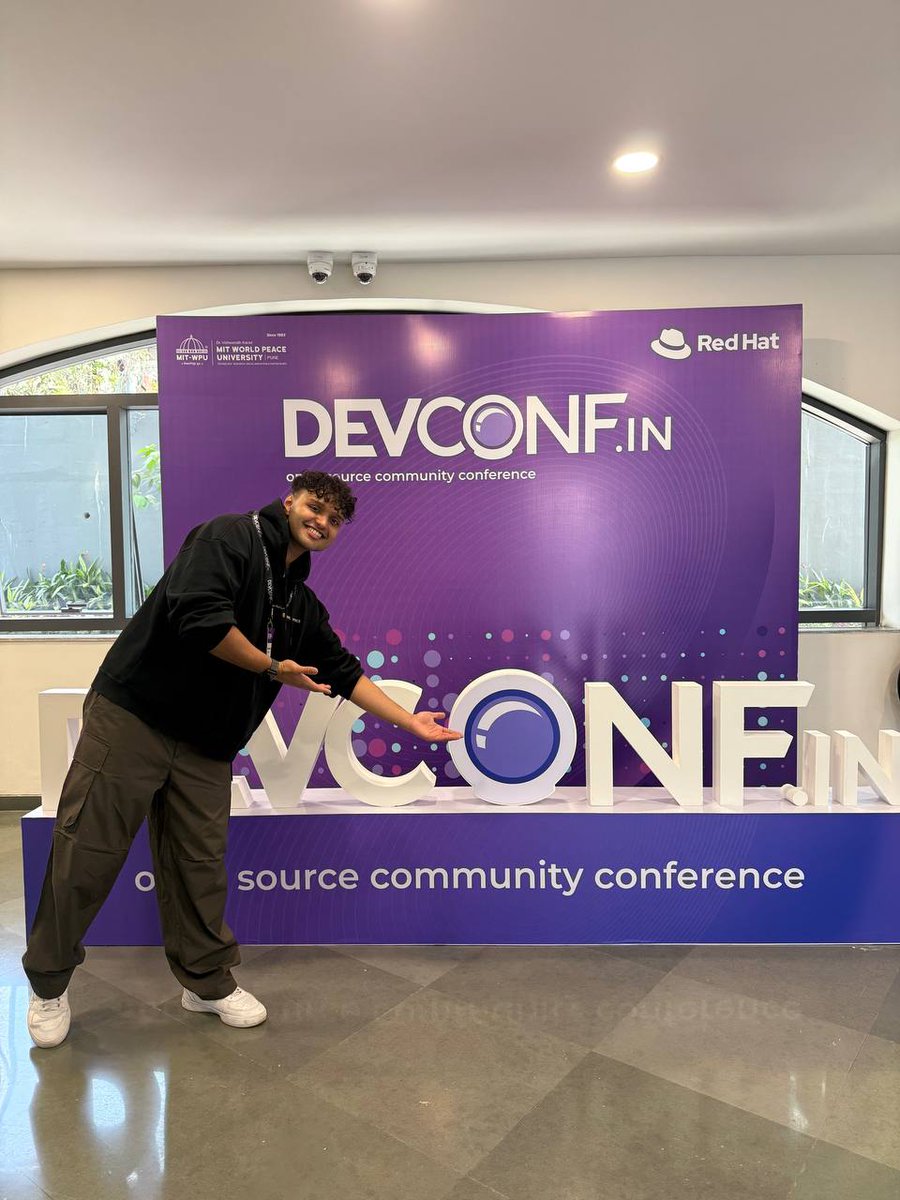 Greetings from #DevConf India, a community-driven technology conference that brings together developers, #OpenSource contributors, and industry professionals 👋⚙️

🇮🇳 MIT WPU, Pune
🌐 devconf.in