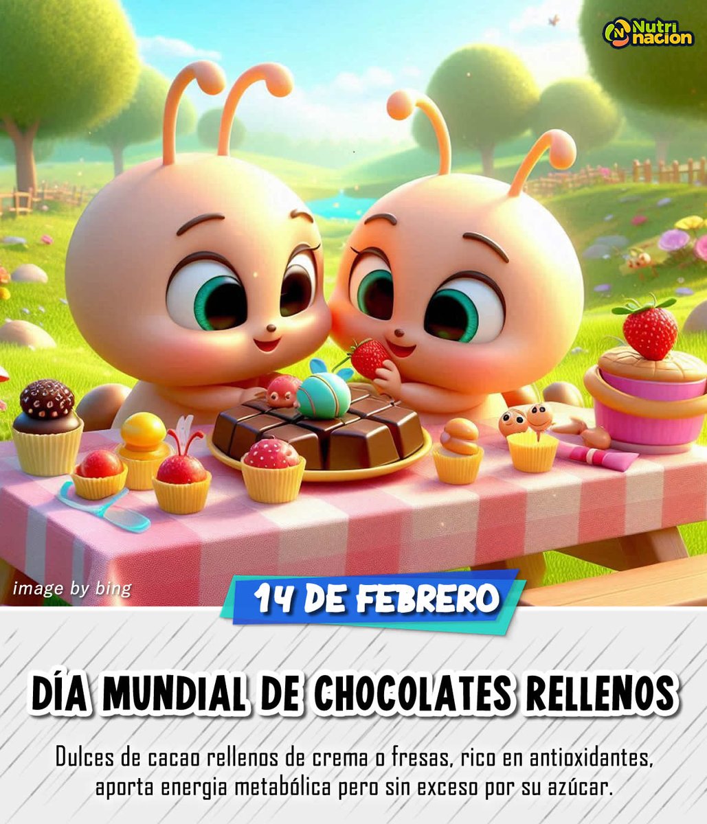 nutrinacion_'s tweet image. Celebramos el día mundial de #bombones cada 14 de febrero, #dulces de #cacao rellenos de crema o fresas, rico en antioxidantes, aporta energia metabólica pero sin exceso por su azúcar.

Educación saludable #nutrinacion #comersano #nutricion #chocolate #creamfilledchocolatesday