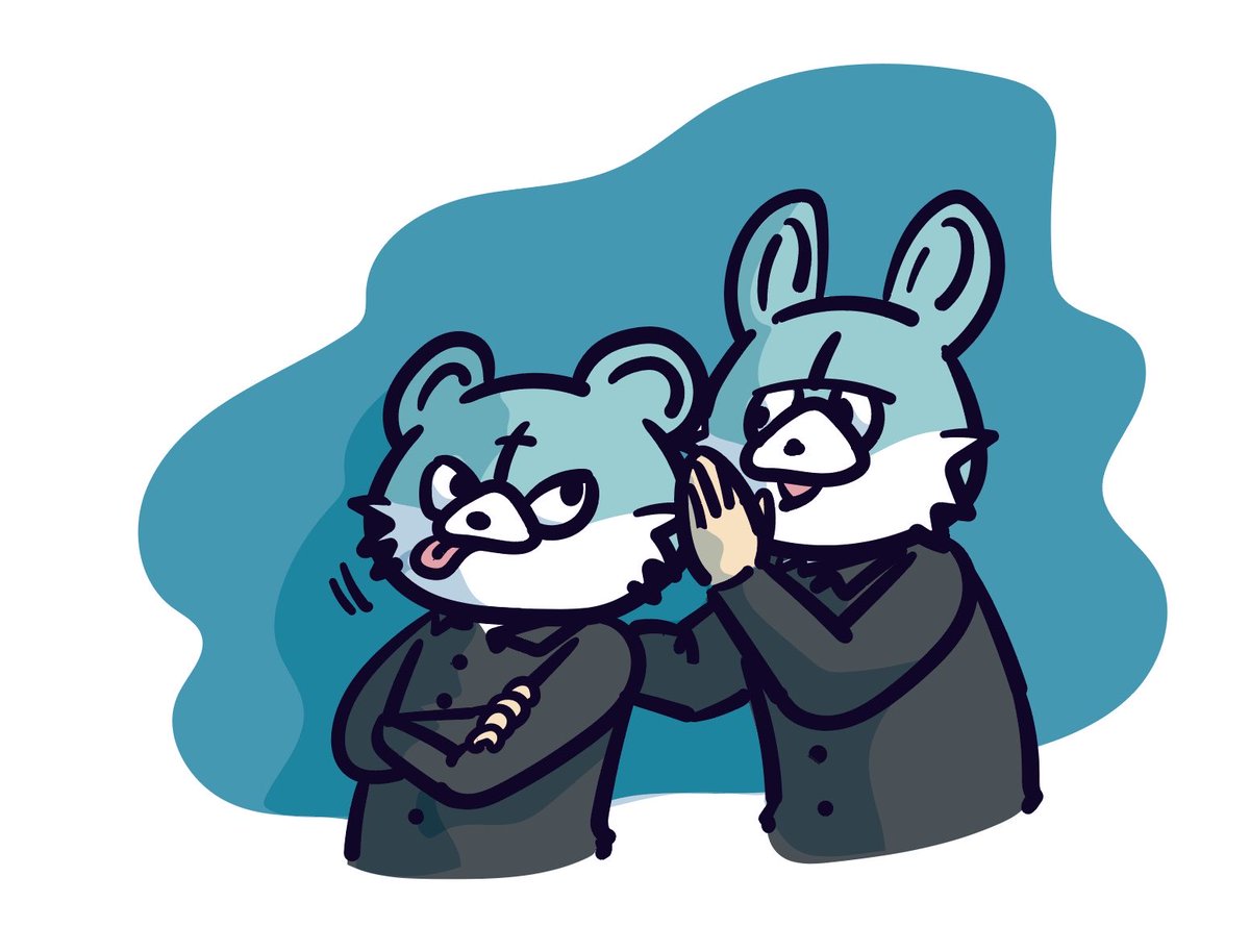 ichihalambo's tweet photo. ヒソヒソ　#ガウハラクガキ https://t.co/VXqAnkfC74